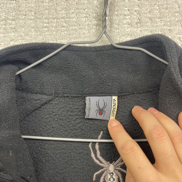 Spyder Full Zip Jacket Mens Polar Fleece Black Pockets Outdoors Utilitywear Read - Picture 5 of 13